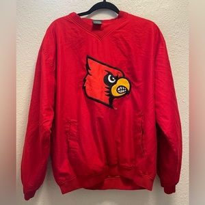 MLB pro edge Mens St. Louis Cardinals red pullover windbreaker jacket sweatshirt